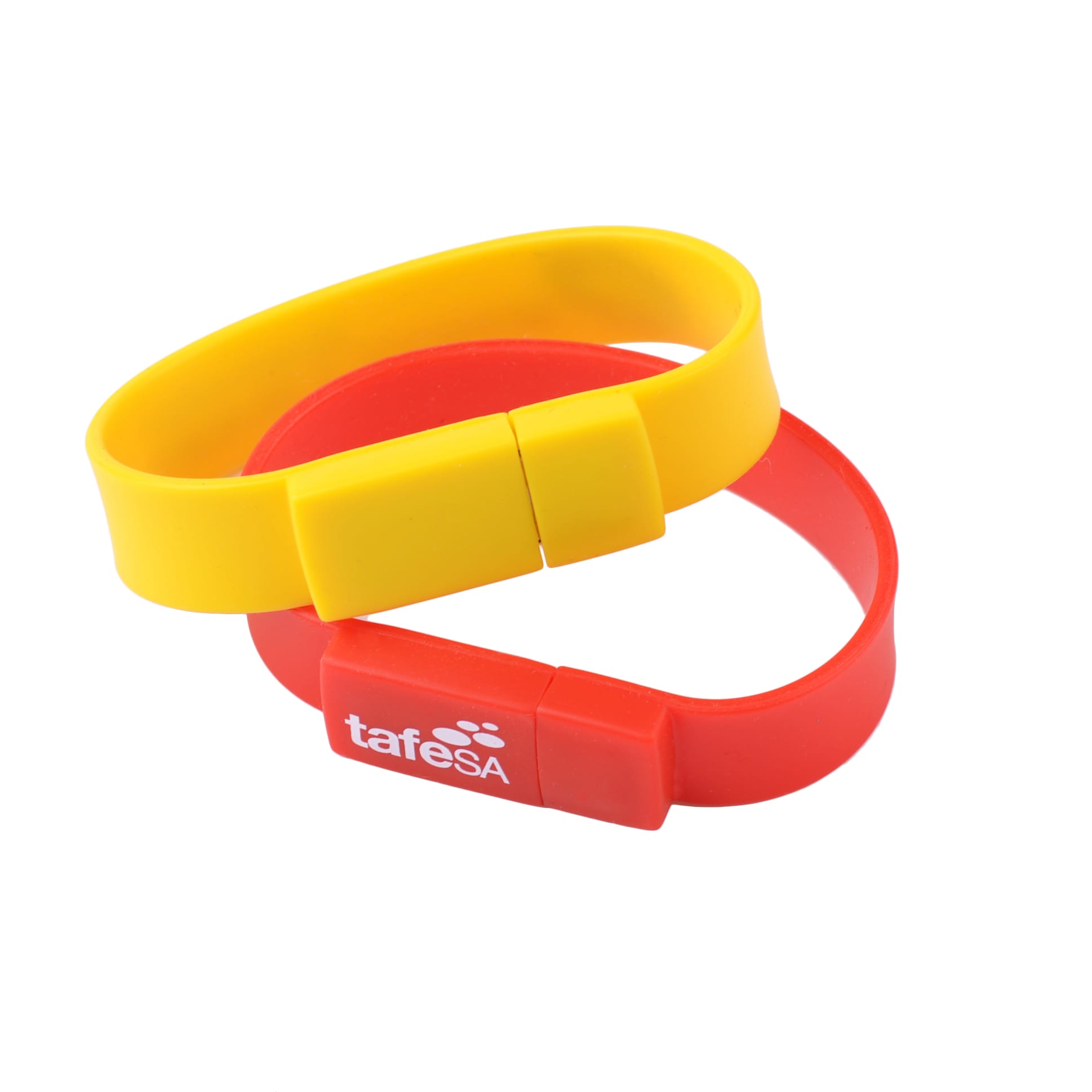 Rectangular Silicone Wristband Flash Drive