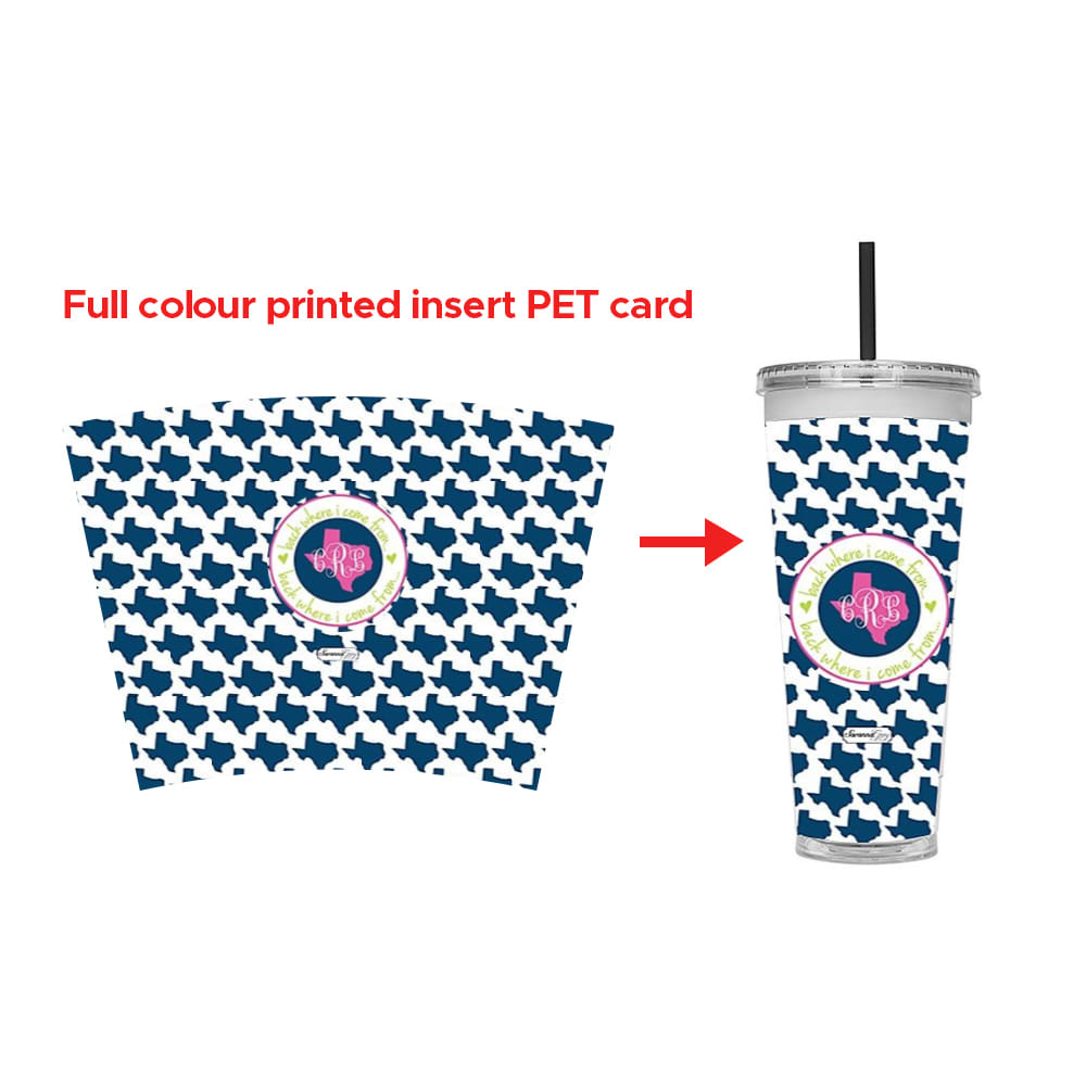24oz Plastic Cups with Lids & Straws