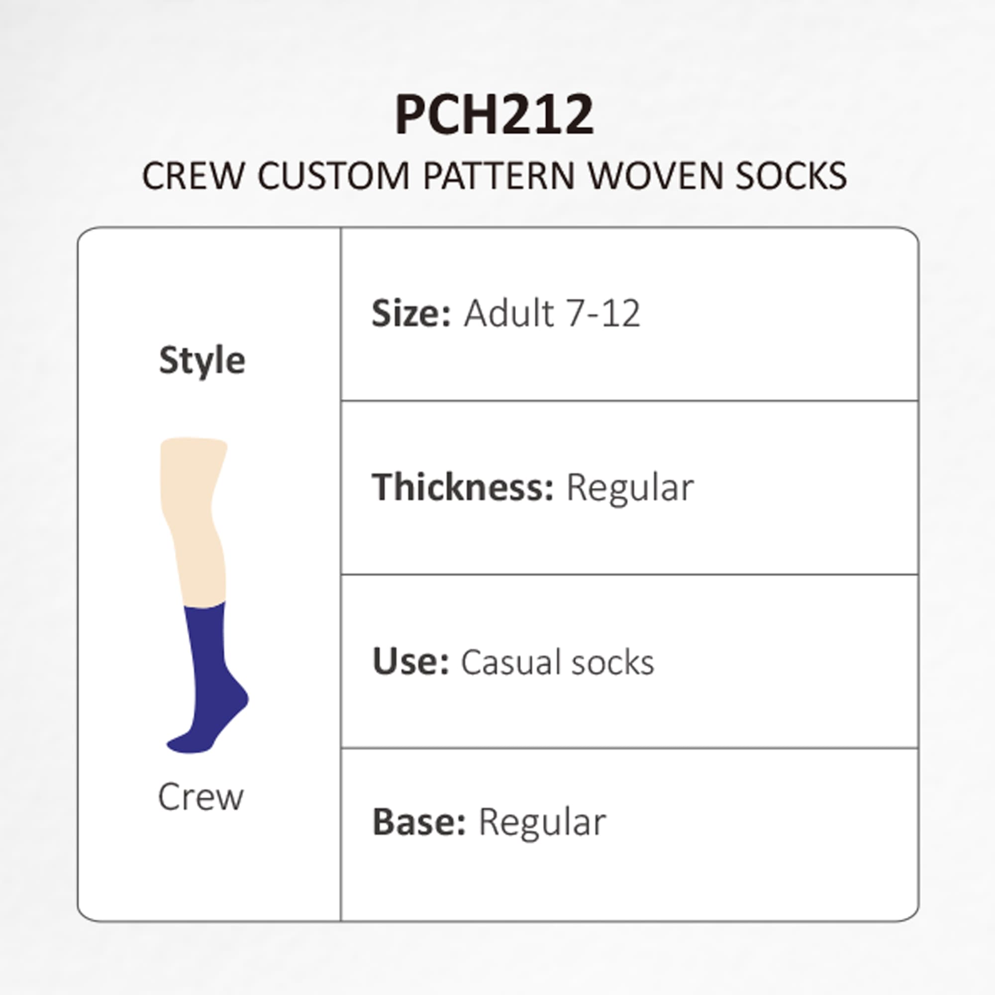 Crew Custom Pattern Woven Socks