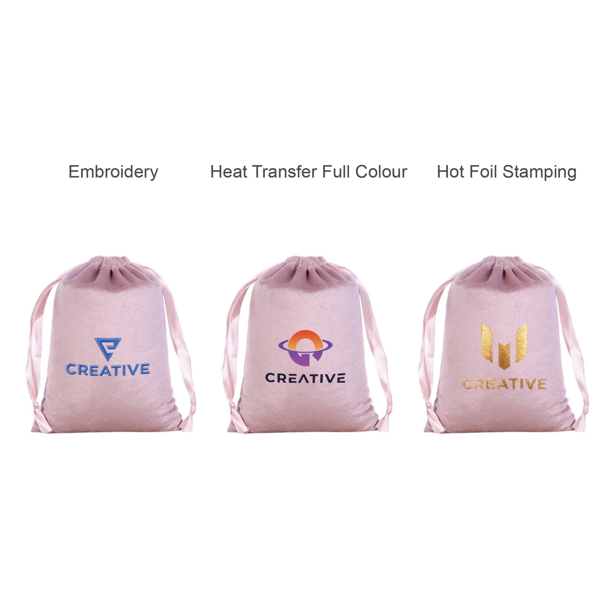 Silk Velvet Drawstring Bags