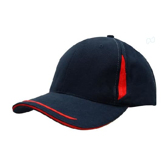 Brushed Heavy Cotton with Crown Inserts, Peak Trim & Sandwich