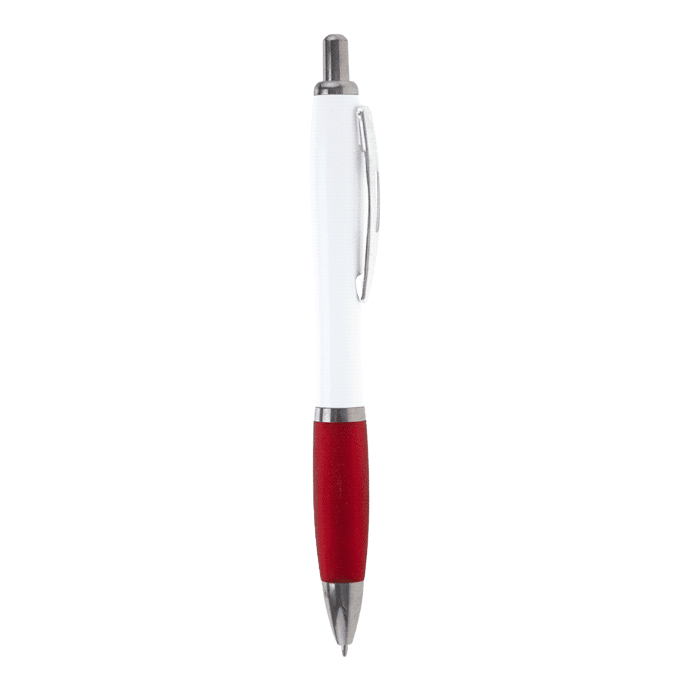 Nash Ballpoint Pen w/ White Barrel & Coloured Grip