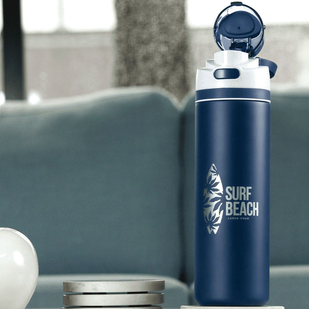 Elvin 900ml Recycled Stainless Flip Straw Bottle