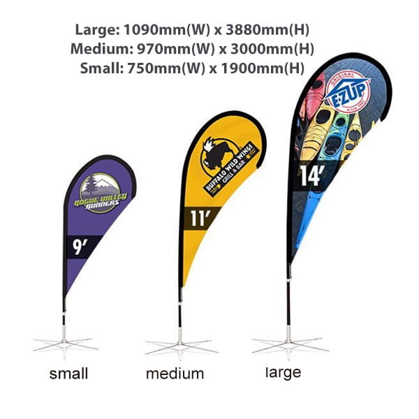 Medium(97*300cm) Teardrop Banners 13ft
