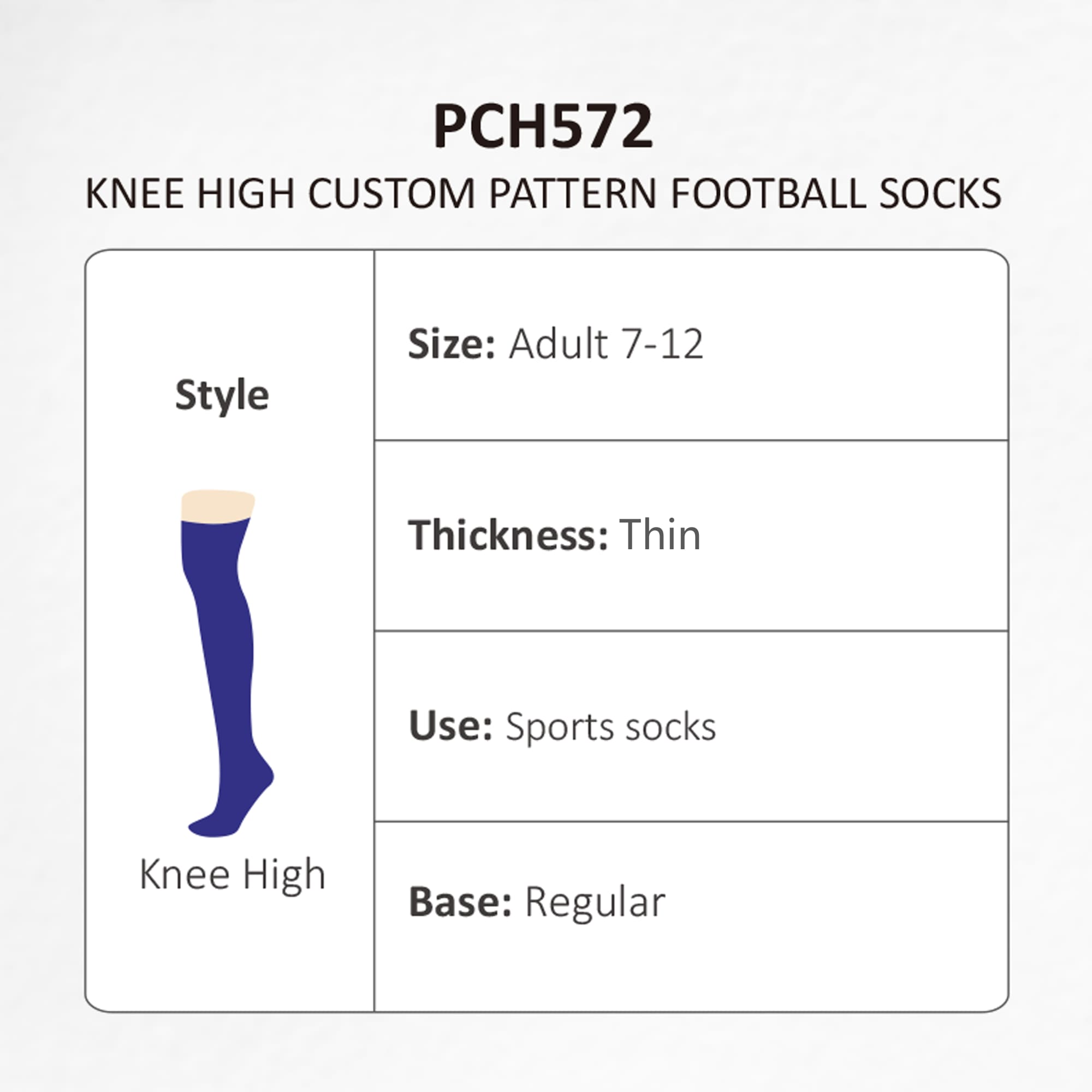 Knee High Custom Pattern Football Socks