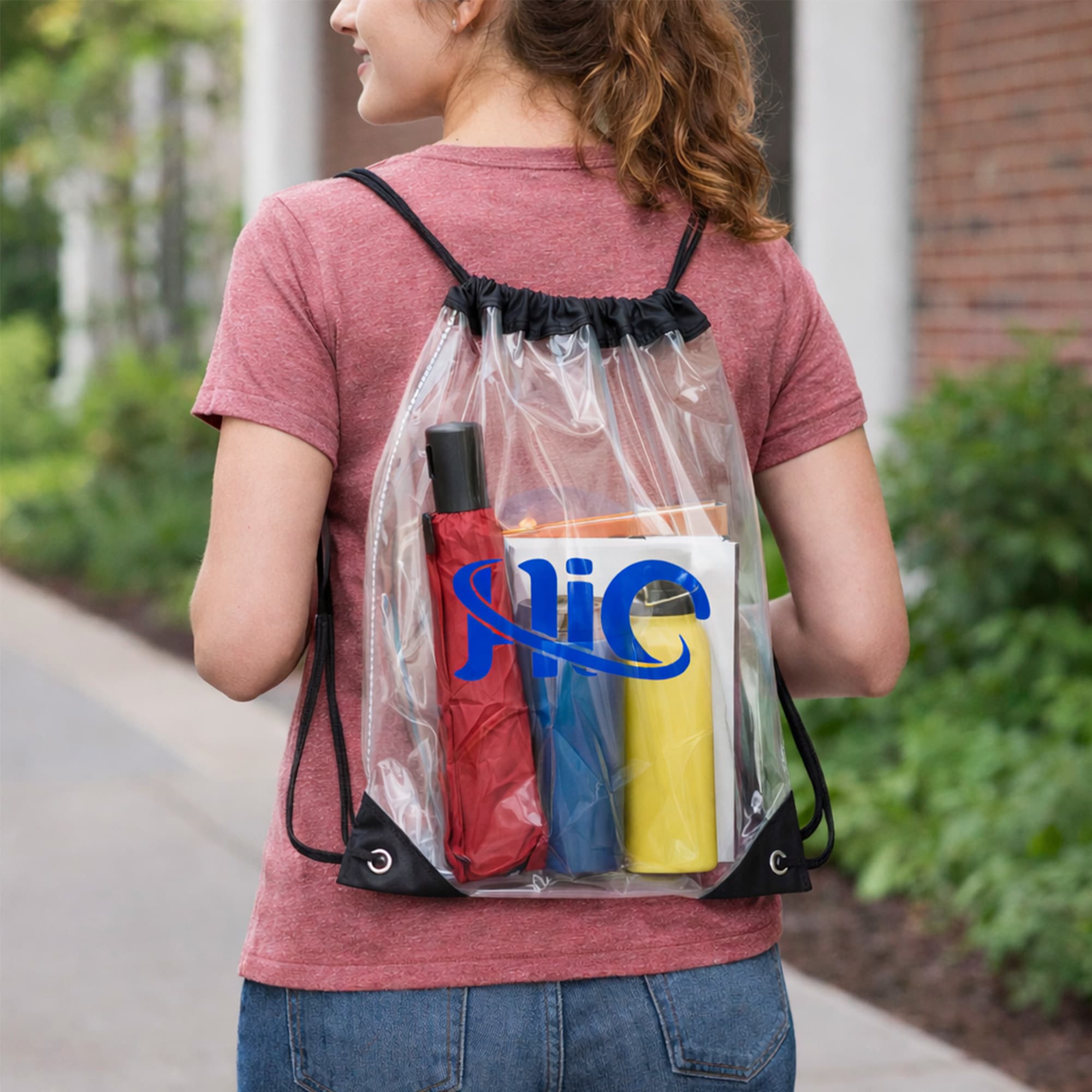 Clear PVC Drawstring Bag