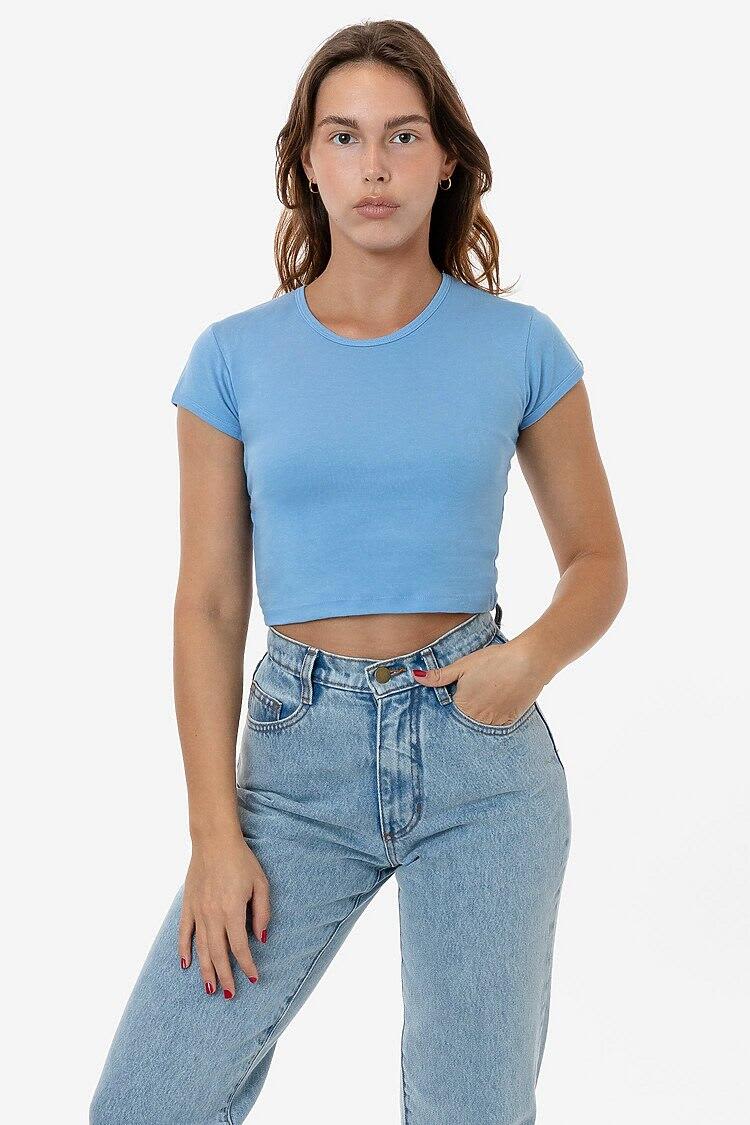 Cap Sleeve Baby Rib Crop Top