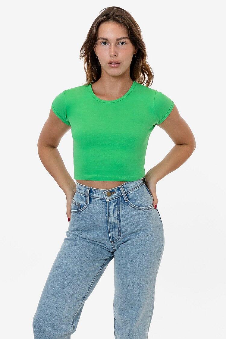 Cap Sleeve Baby Rib Crop Top