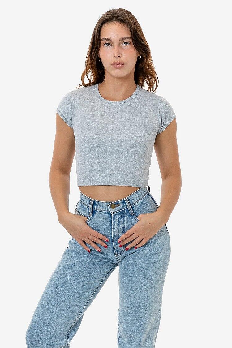 Cap Sleeve Baby Rib Crop Top