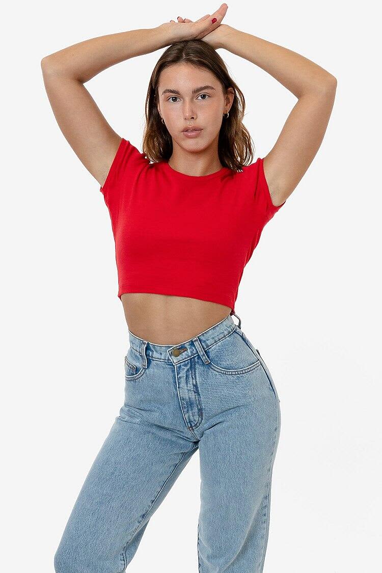 Cap Sleeve Baby Rib Crop Top