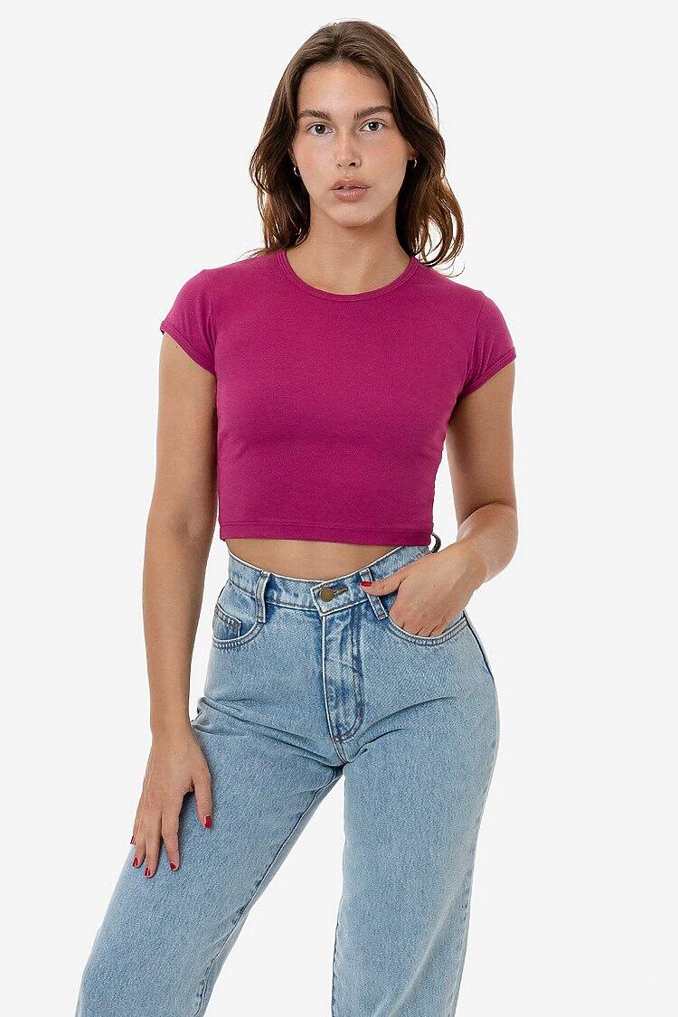 Cap Sleeve Baby Rib Crop Top