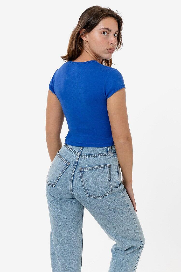 Cap Sleeve Baby Rib Crop Top