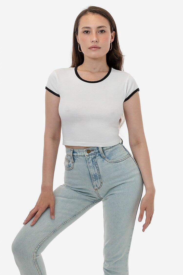 Cap Sleeve Baby Rib Crop Top