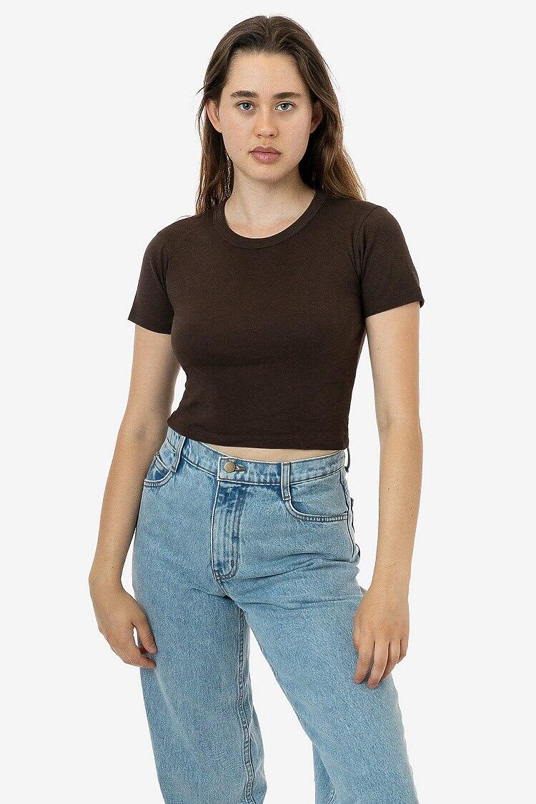 Mid-Length Baby Rib Crewneck Tee