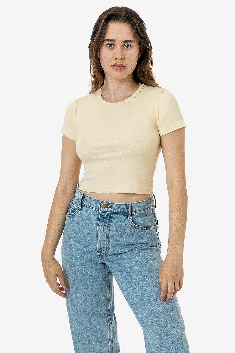 Mid-Length Baby Rib Crewneck Tee