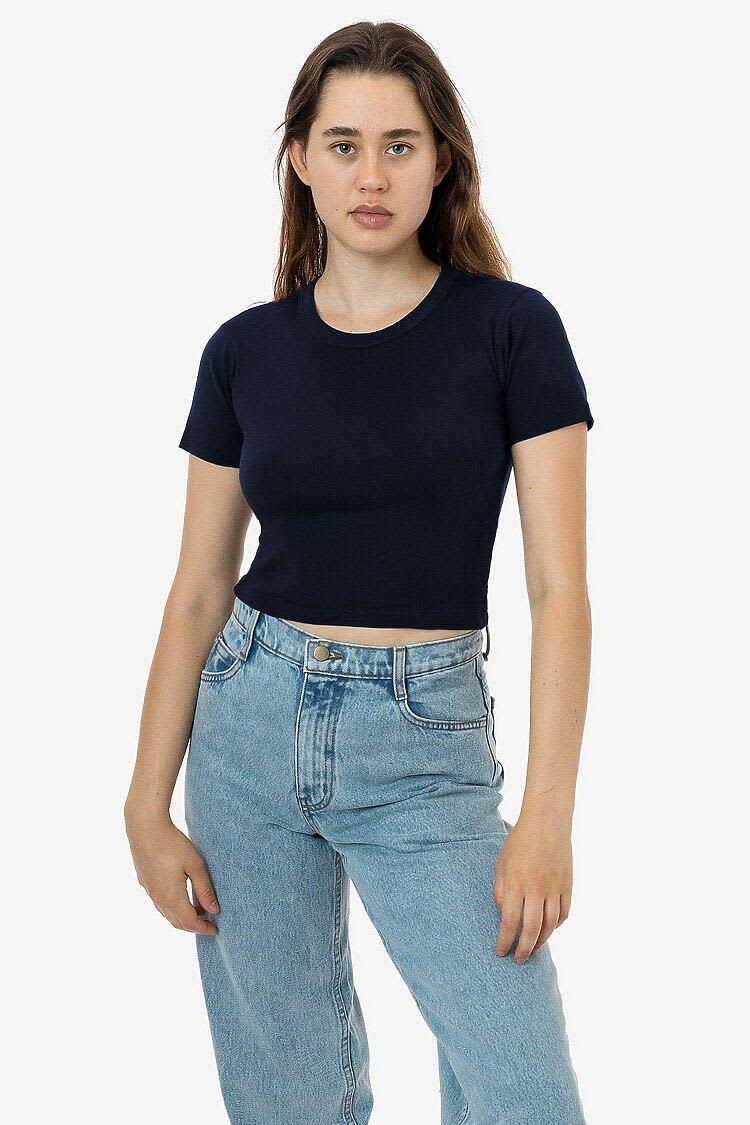 Mid-Length Baby Rib Crewneck Tee