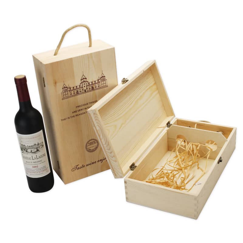 Double Bottle Wooden Wine Box