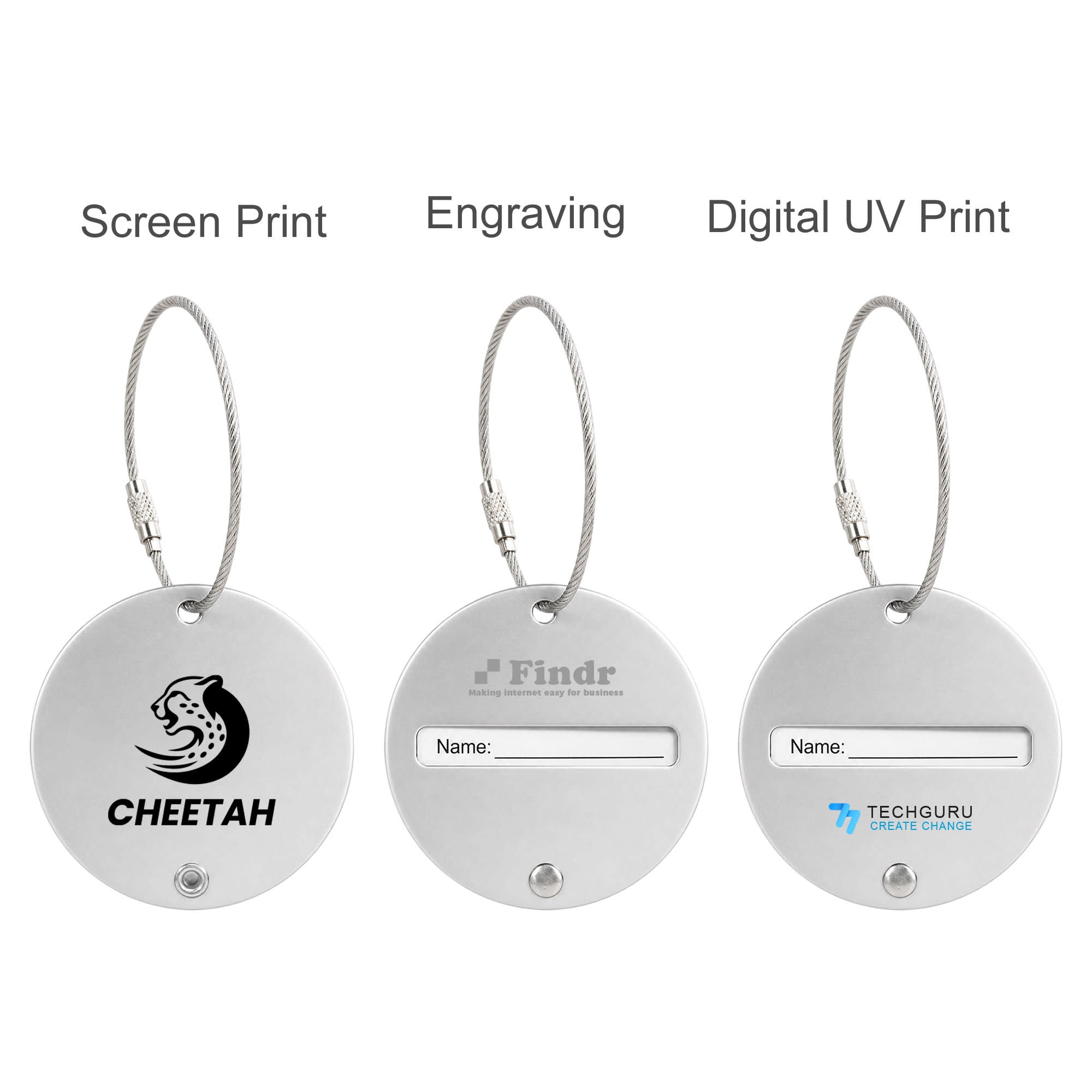Round Wire Cable Luggage Tag