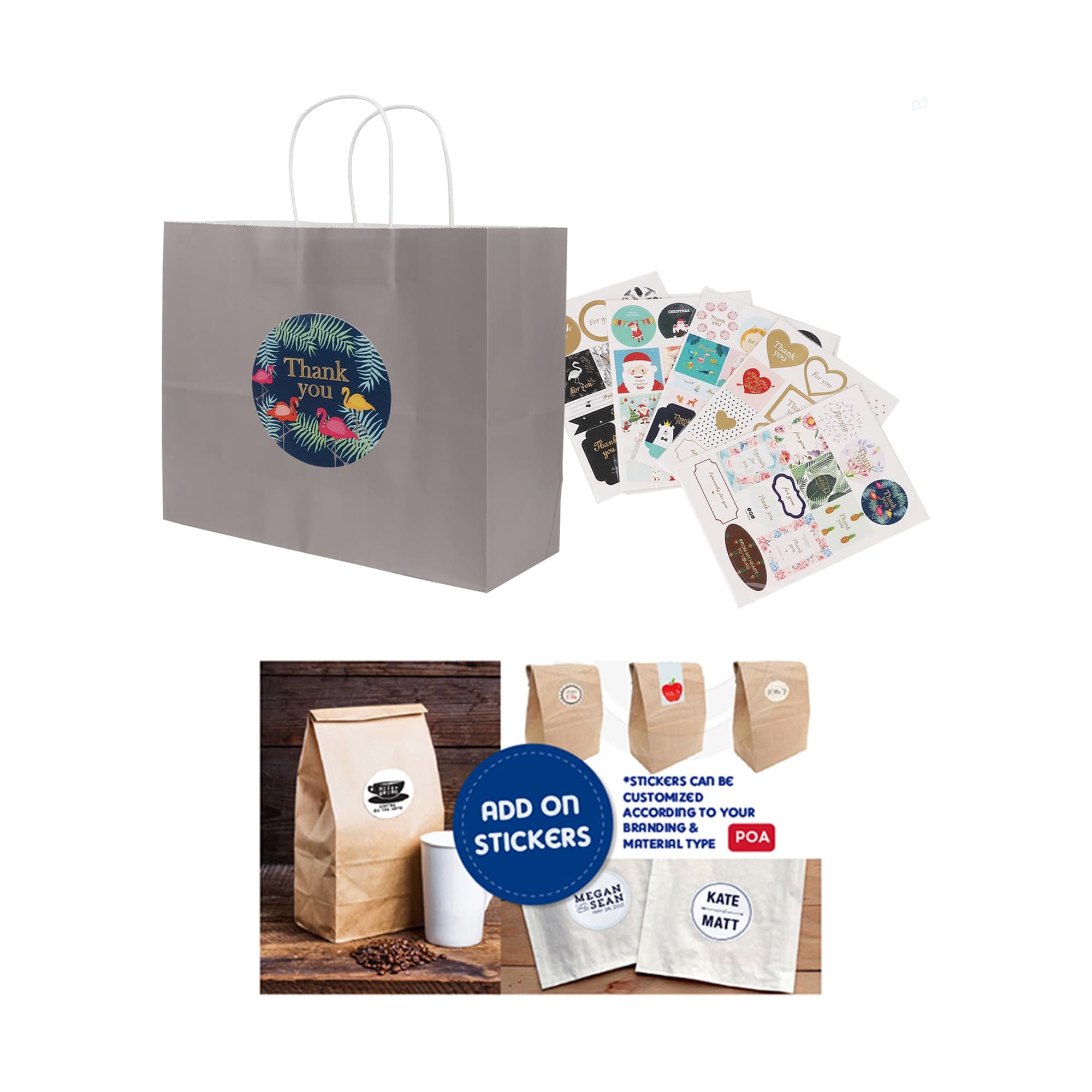 Twisted Handle Kraft Paper Bag(320x250x120mm)