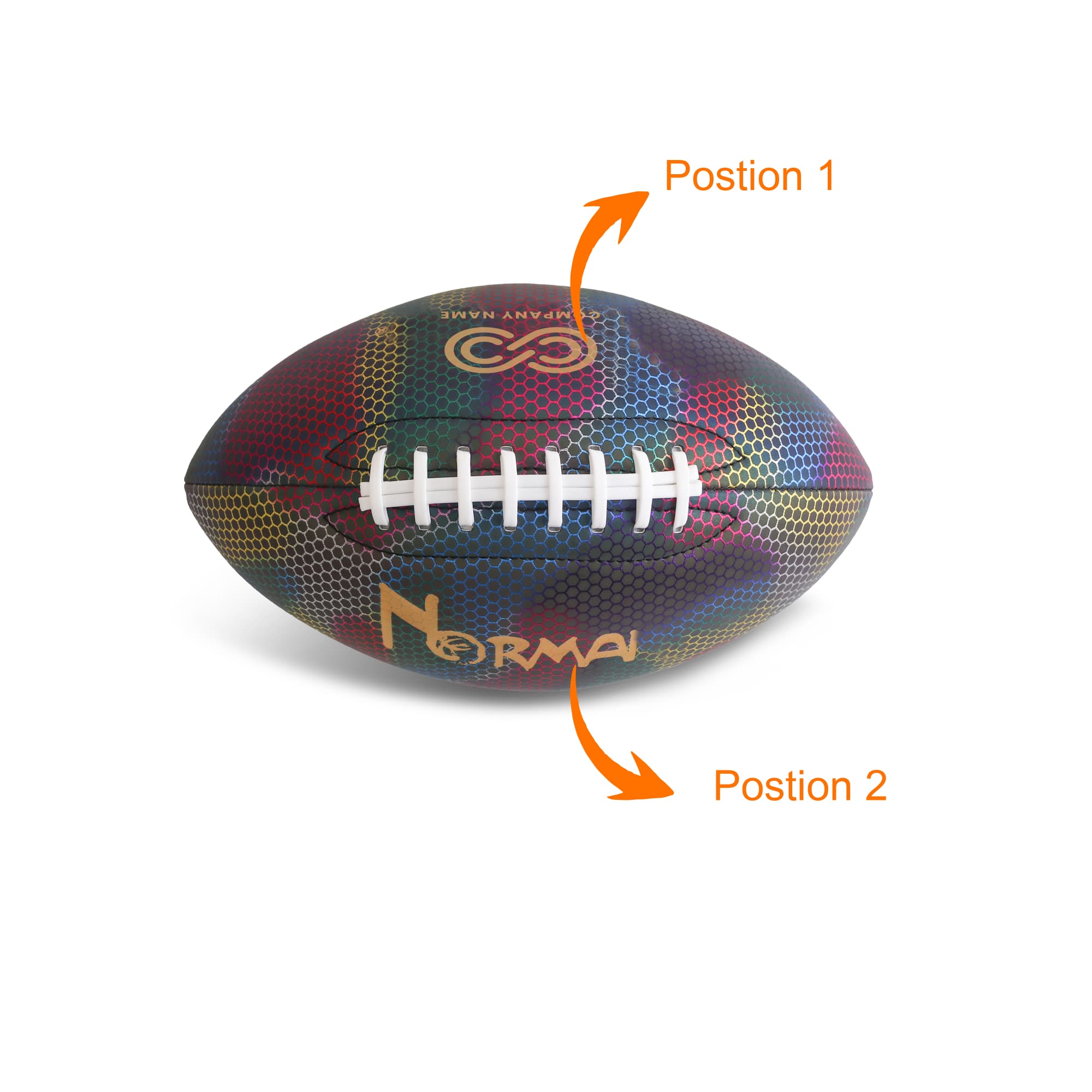 Holographic Glowing American Football