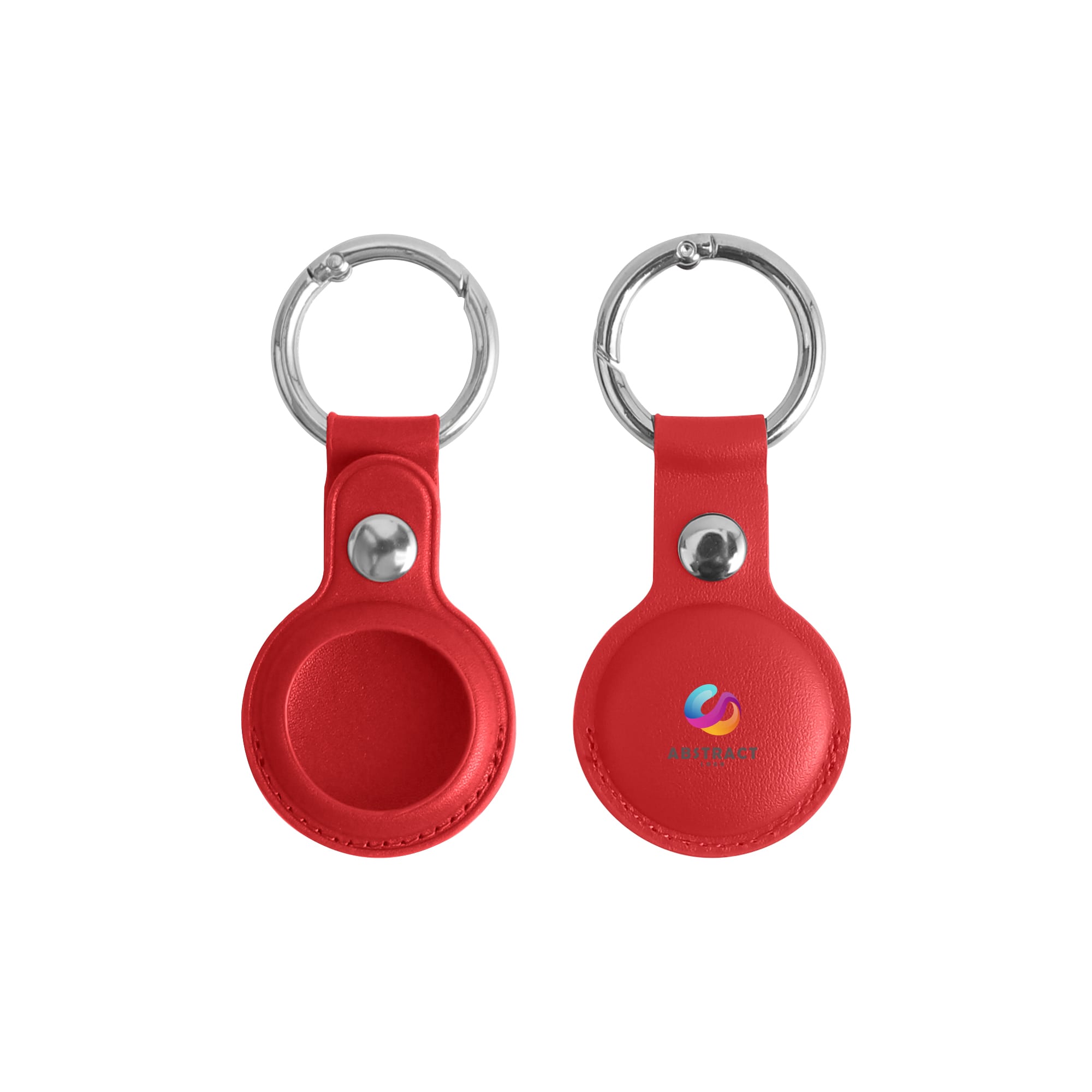 PU Leather AirTag Holder with Keyring