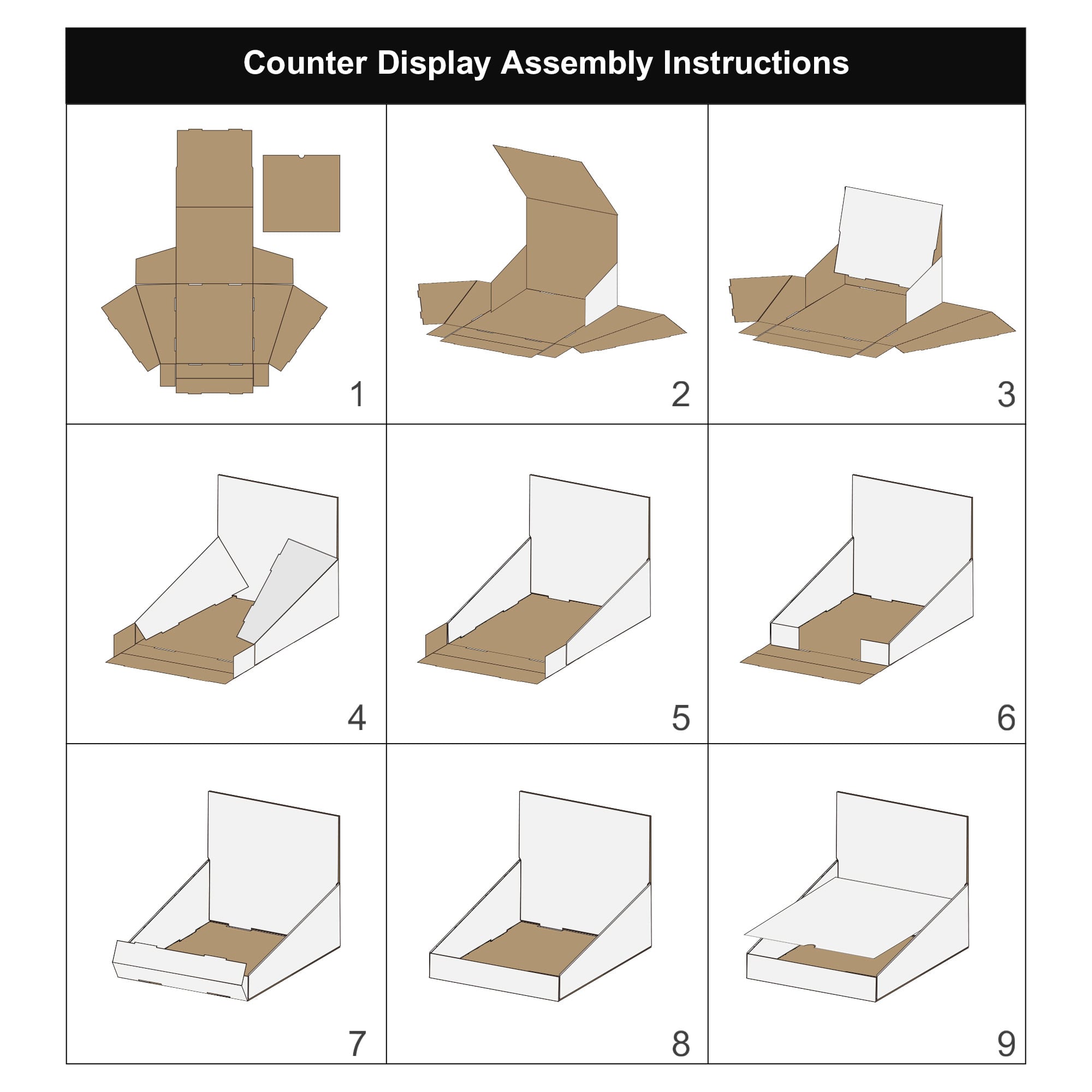 Corrugated Cardboard Counter Display