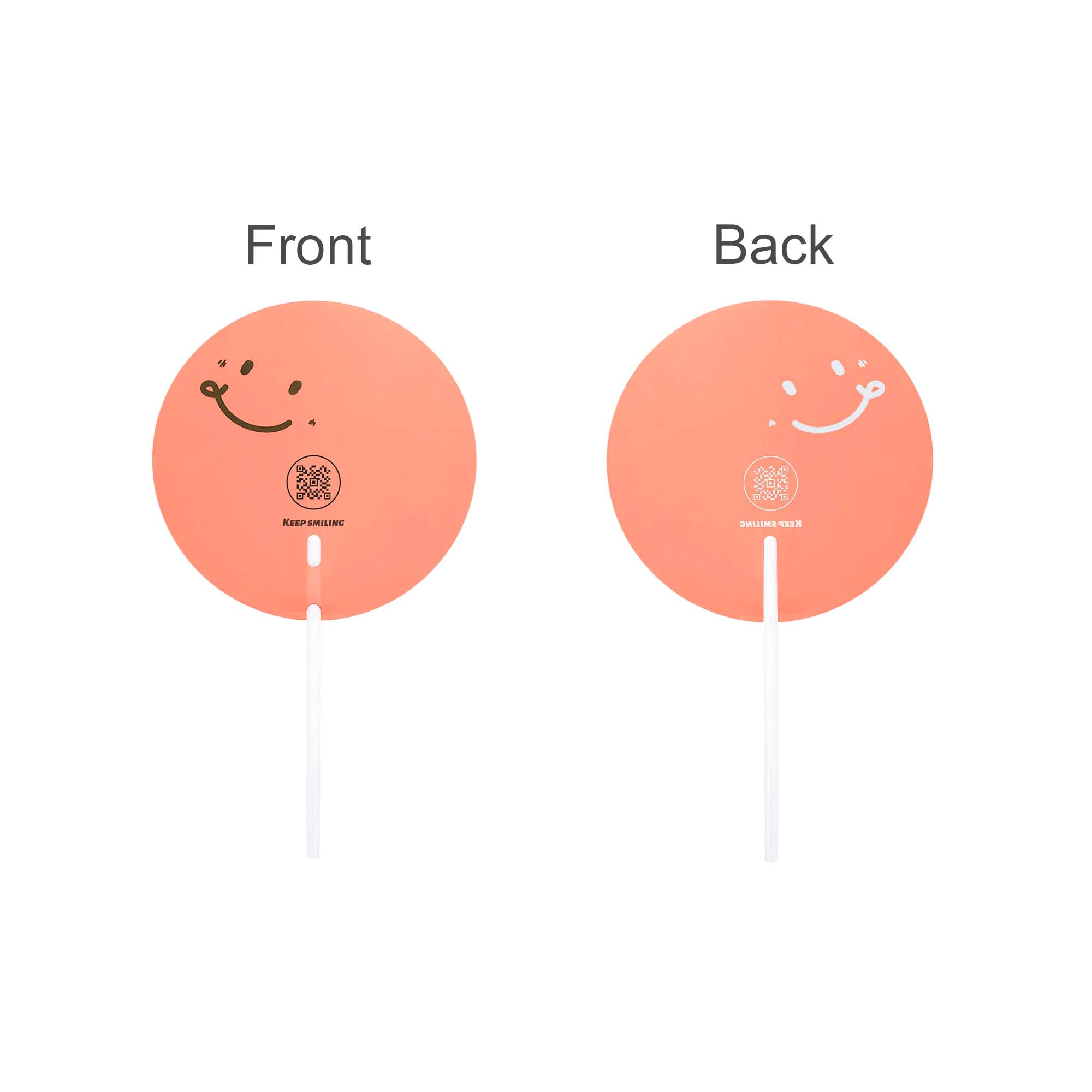 Custom Shape Transparent PVC Hand Fan B