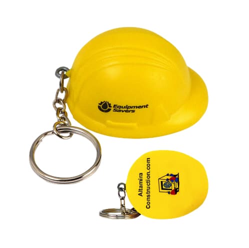 Keyring with Helmet Stress Reliever