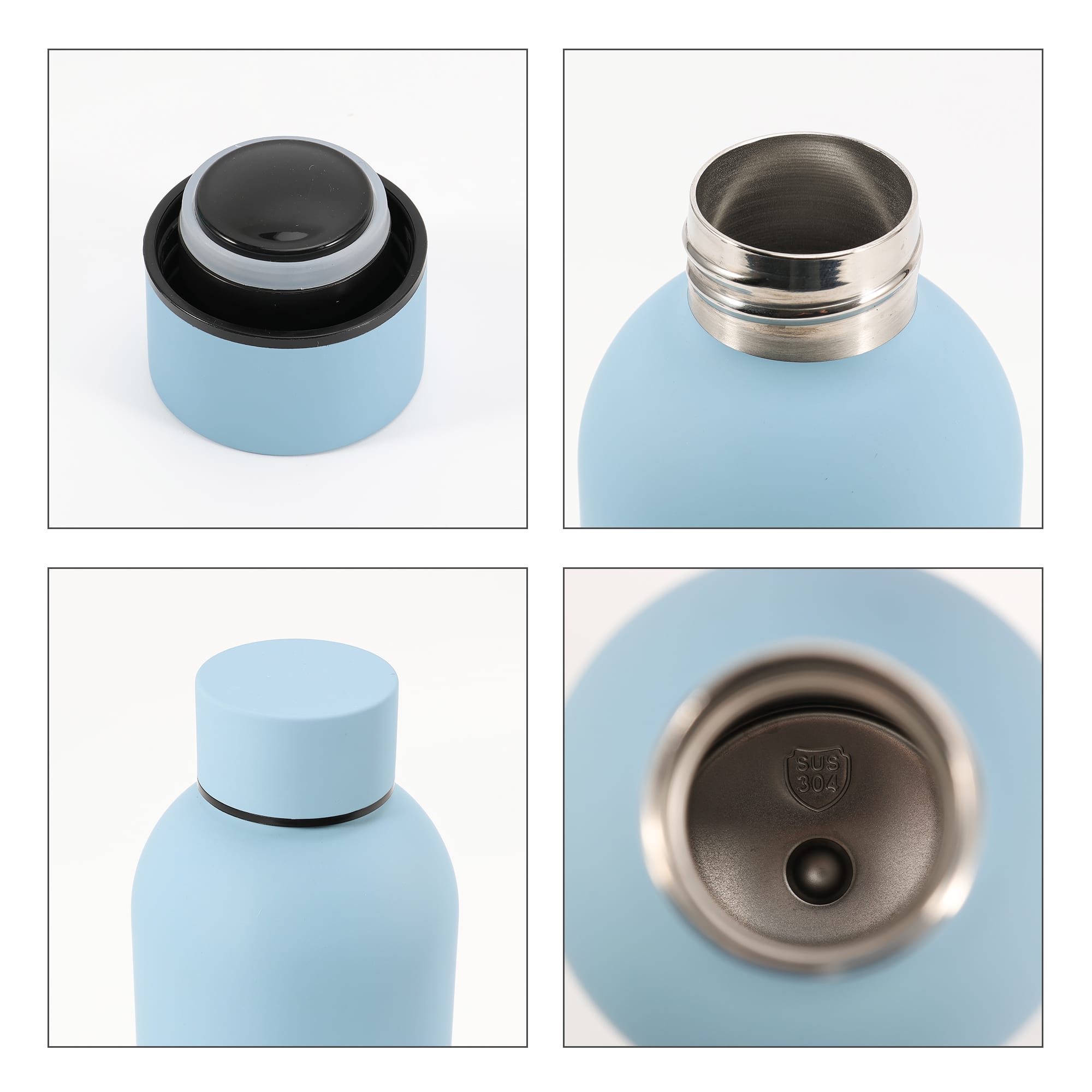 500ML Rubber Coated Double Wall Drink Bottle
