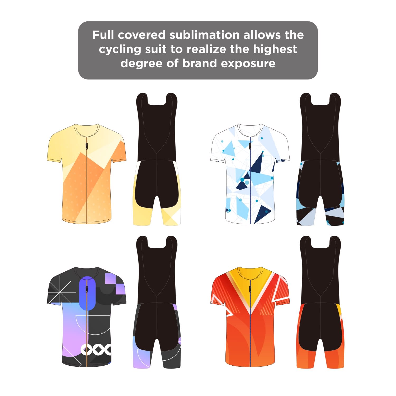 Men's Sublimated Cycling Bib Shorts