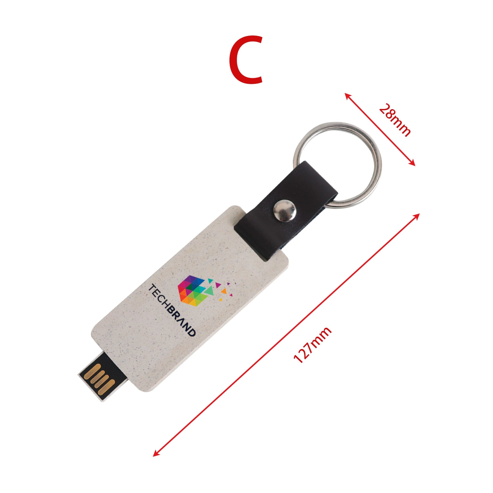 Eco Mini Flash Drive Keychain