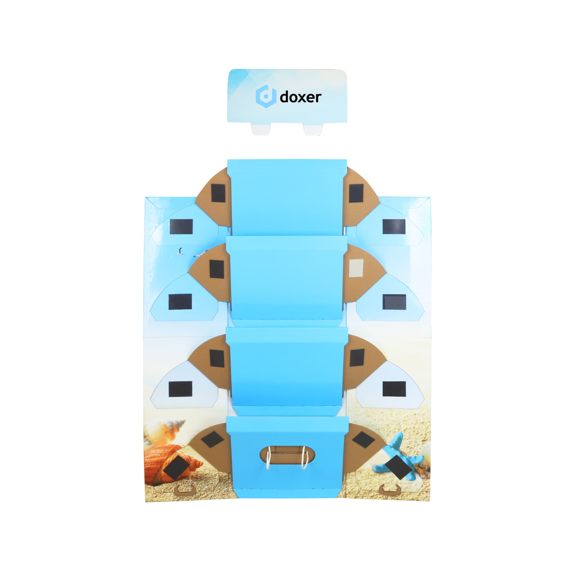 Quick Assembly Premium Cardboard Floor Display without Base