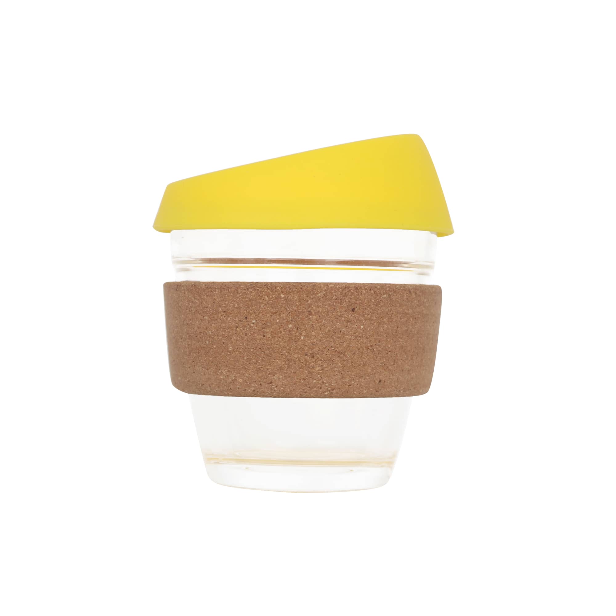 8 OZ Reusable Glass Coffee Cup with Cork Band