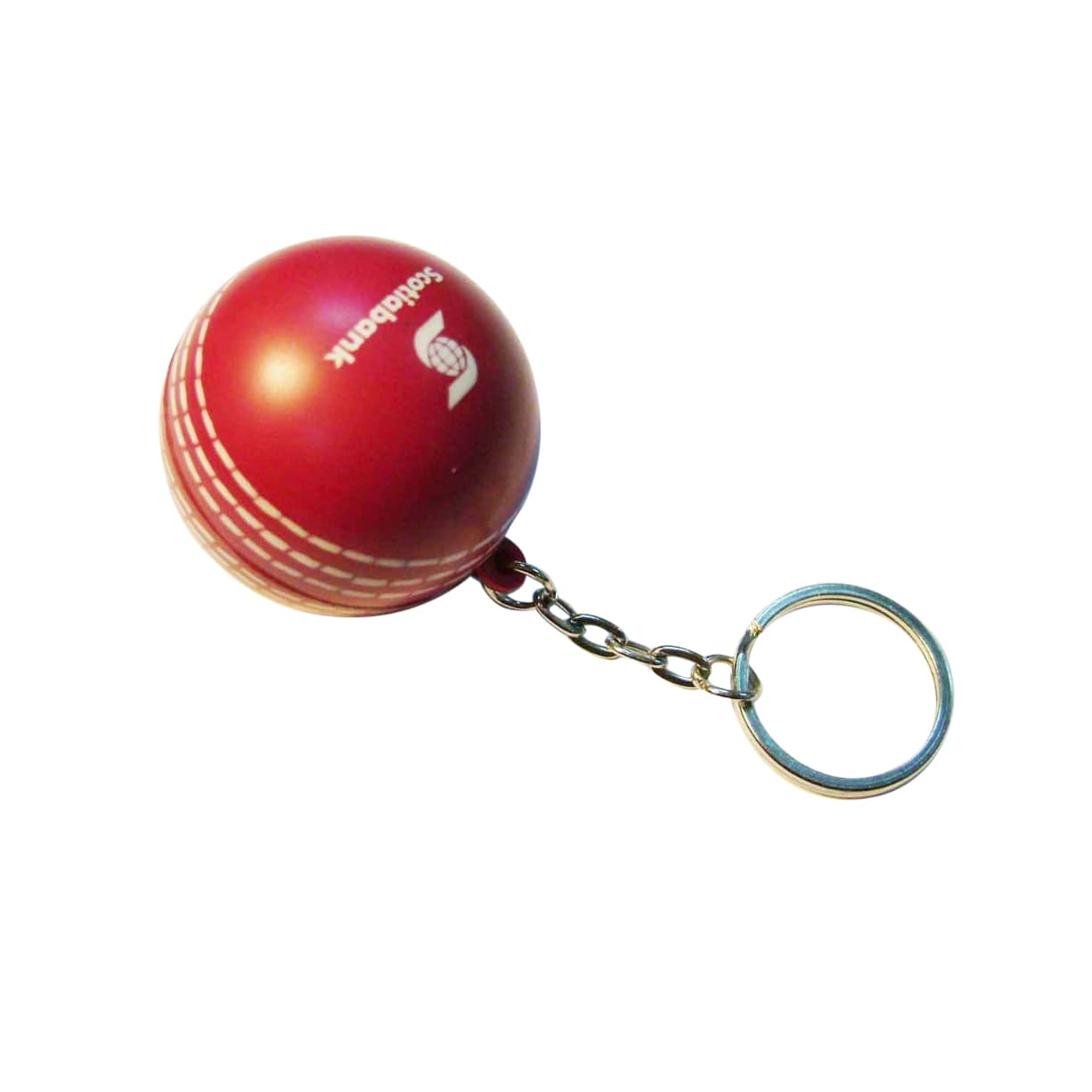 Keyring with Cricket Ball Stress Reliever