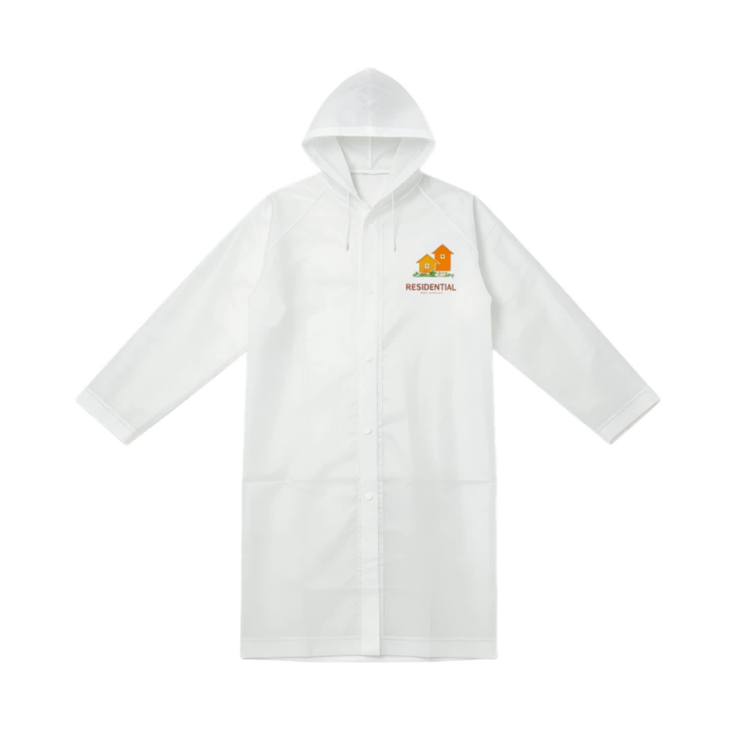 Reusable Adult EVA Digital Print Raincoat