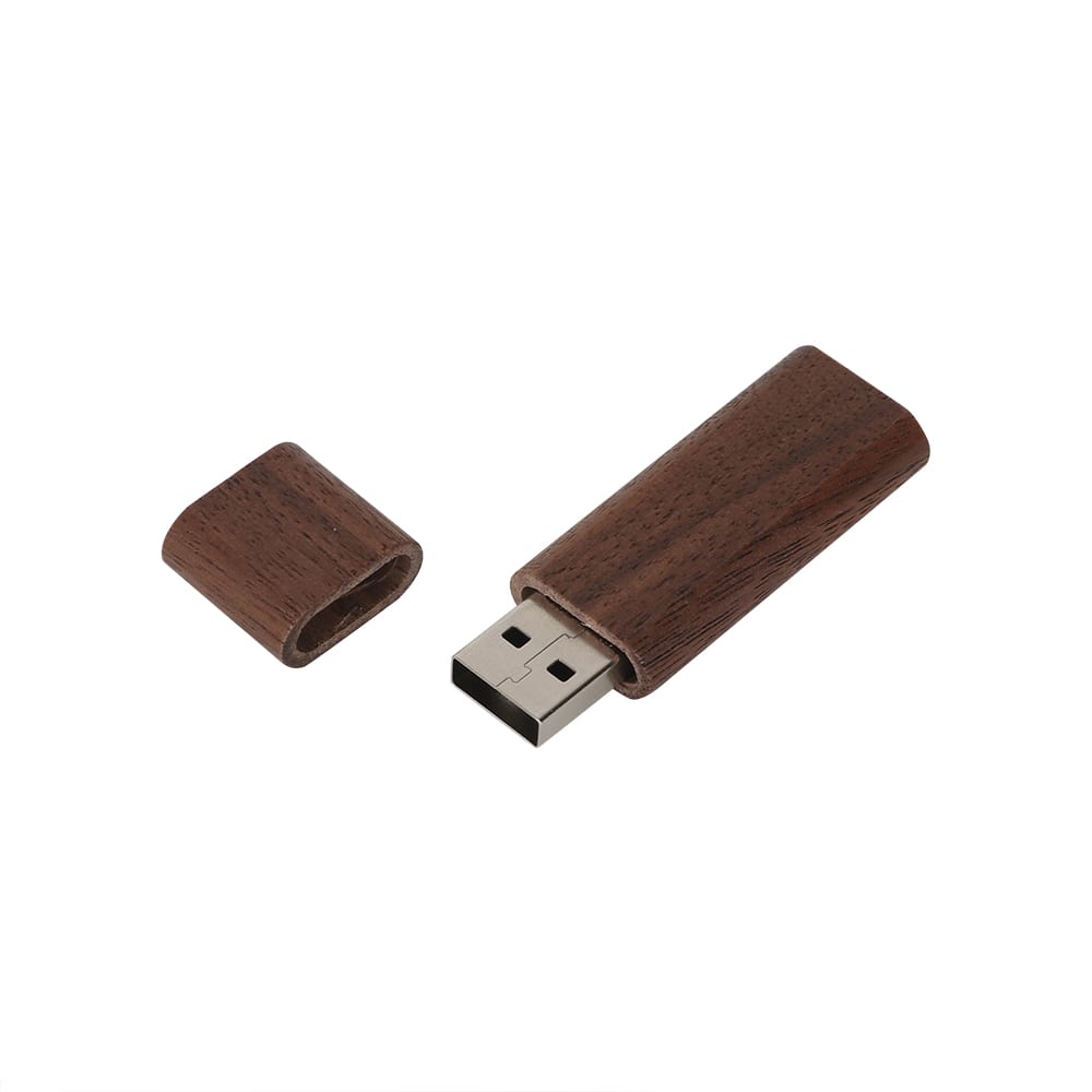 Rounded Wooden Flash Drive