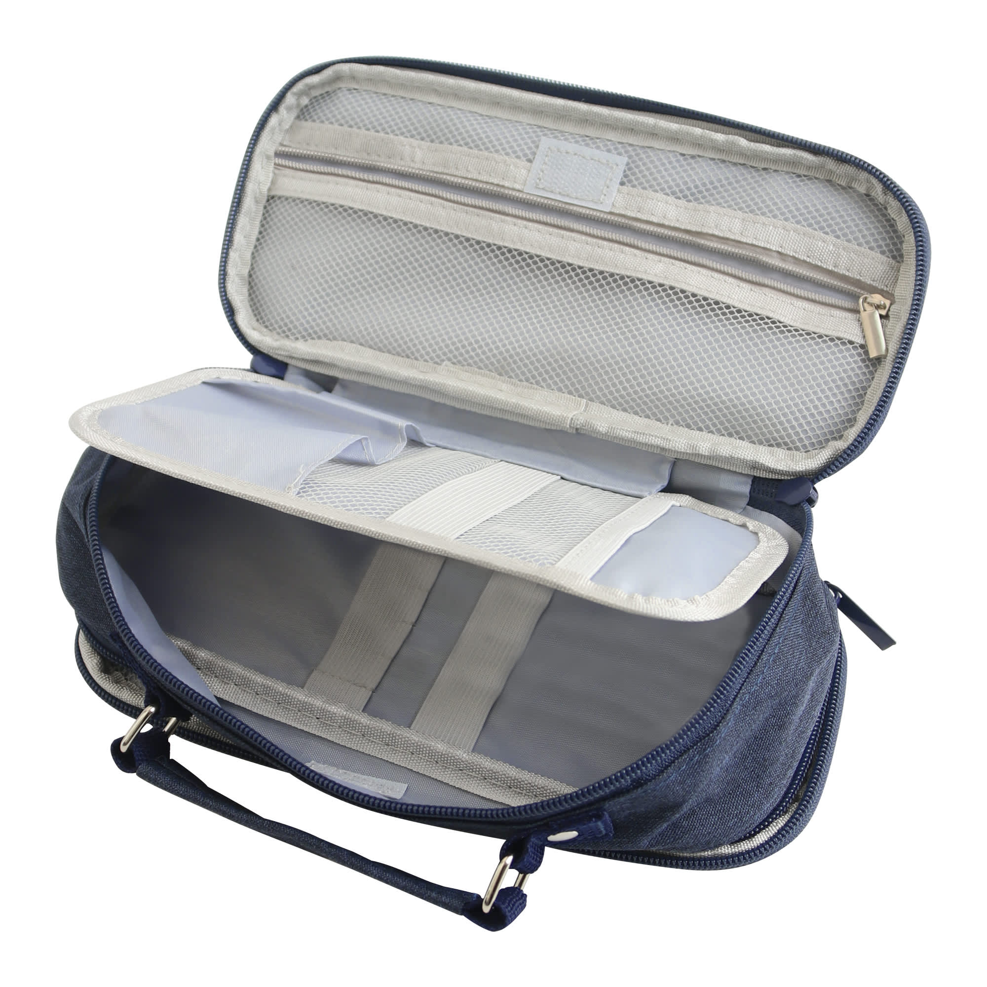 Pencil Case with Compartments and handle
