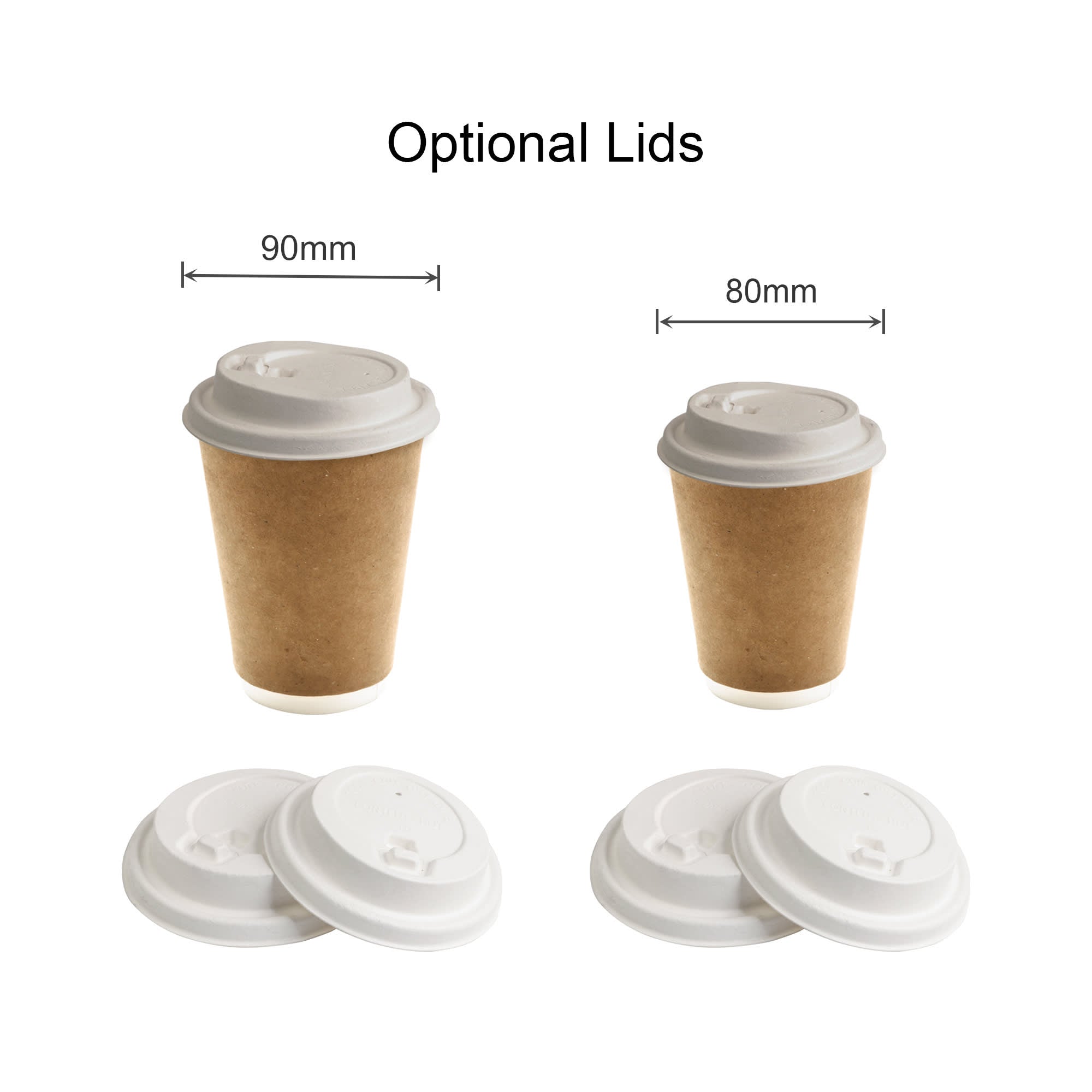 Home Compostable Aqueous Double Wall Kraft Paper Cups
