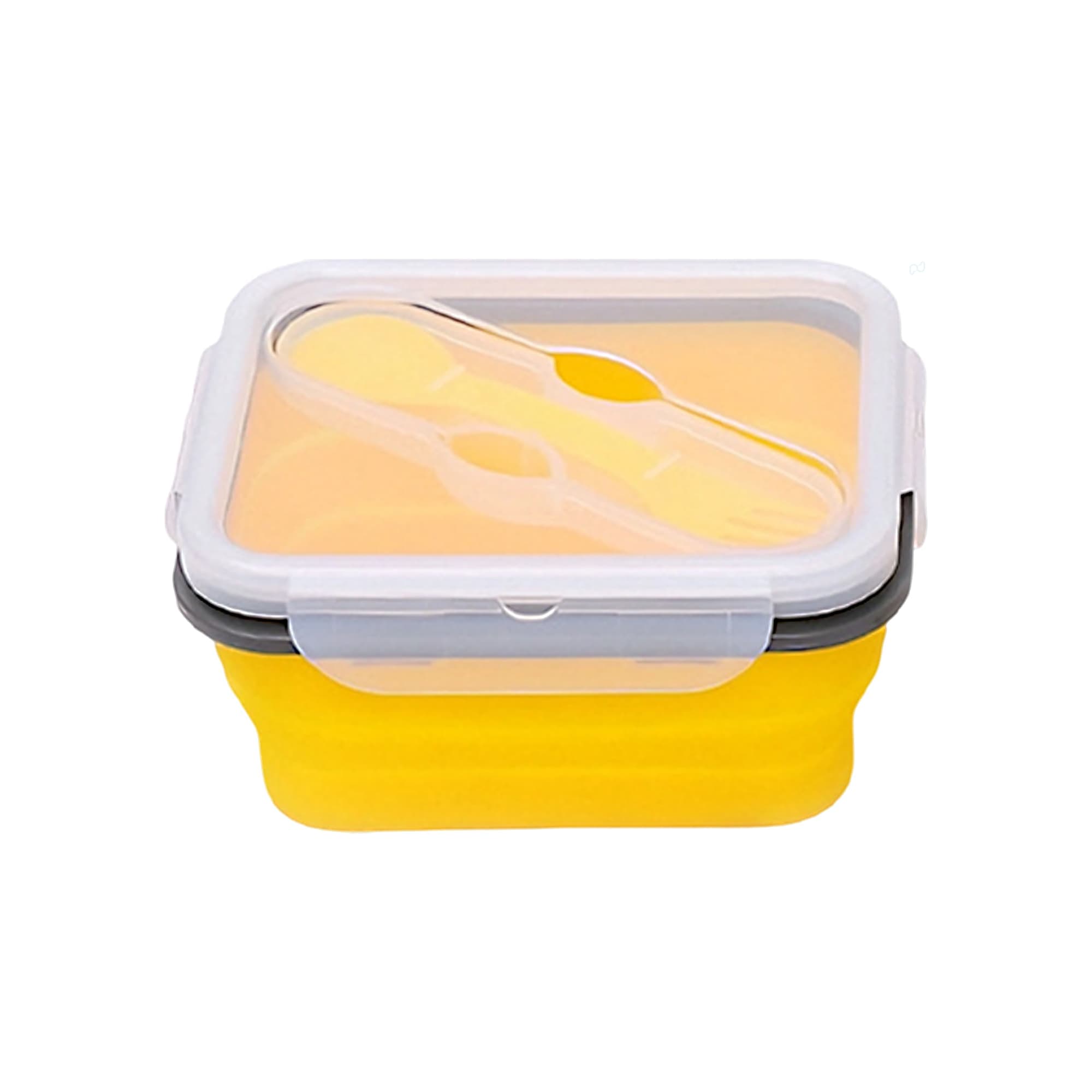 Silicone Food Storage Container with Fork Spoon