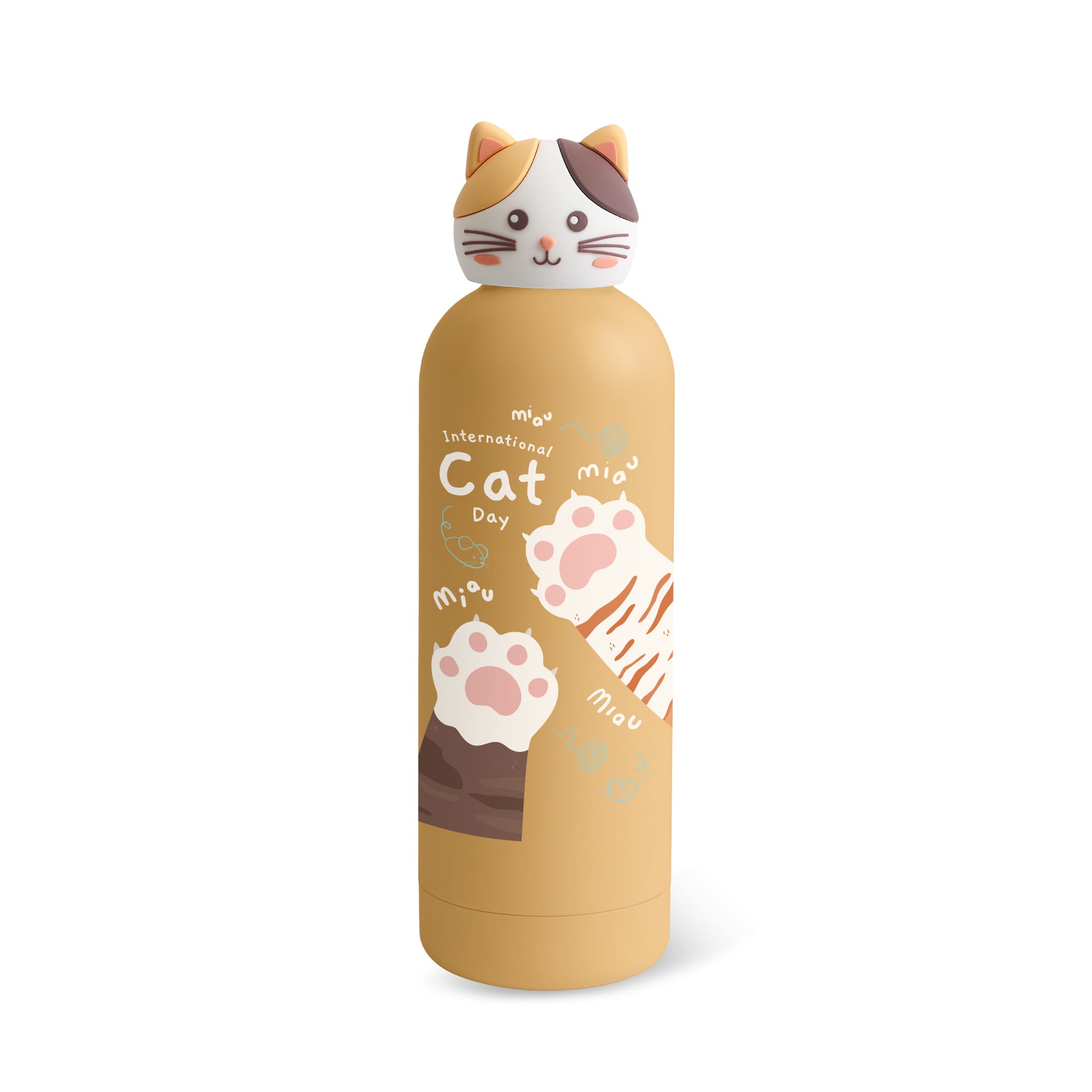 Double Wall Vacuum Bottle with Animal Head