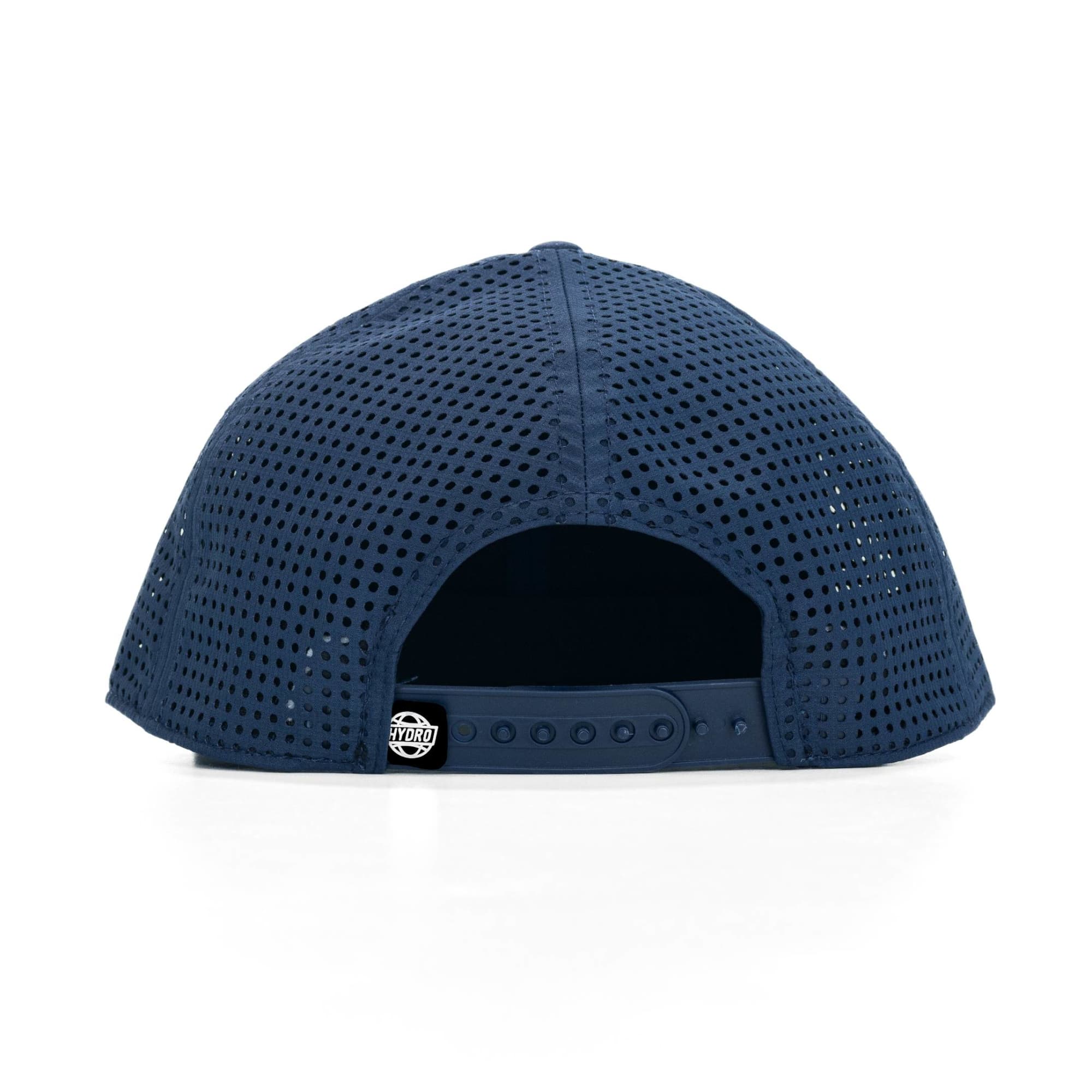 Peak 6 Panel Polyester Cap with Flat Visor, Perforated Sides