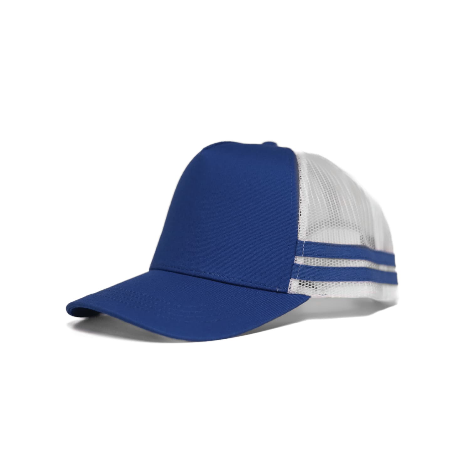 Odyssey 5 Panel PolyCotton Cap with Striped Mesh Sides