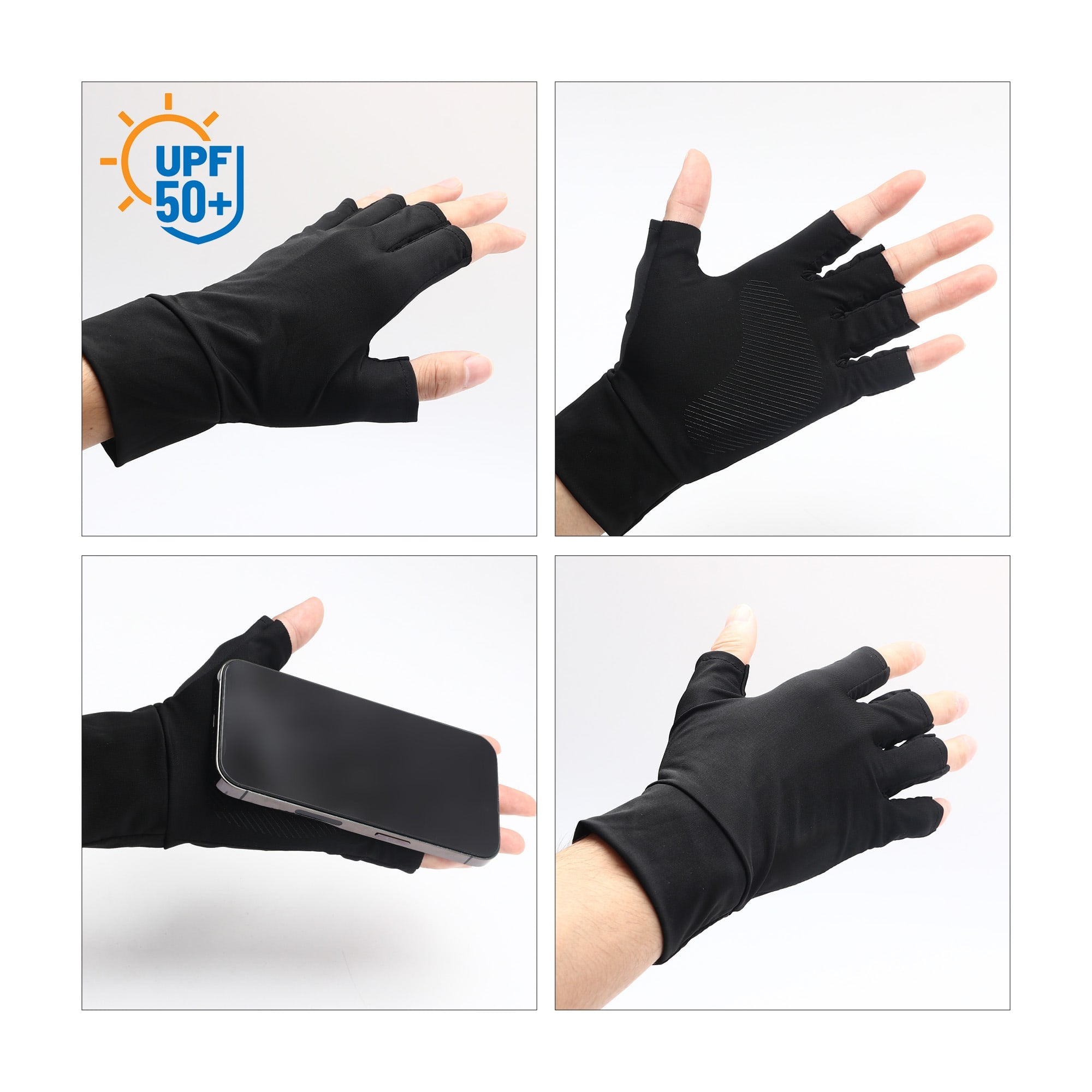 Sun Protection Fingerless Gloves