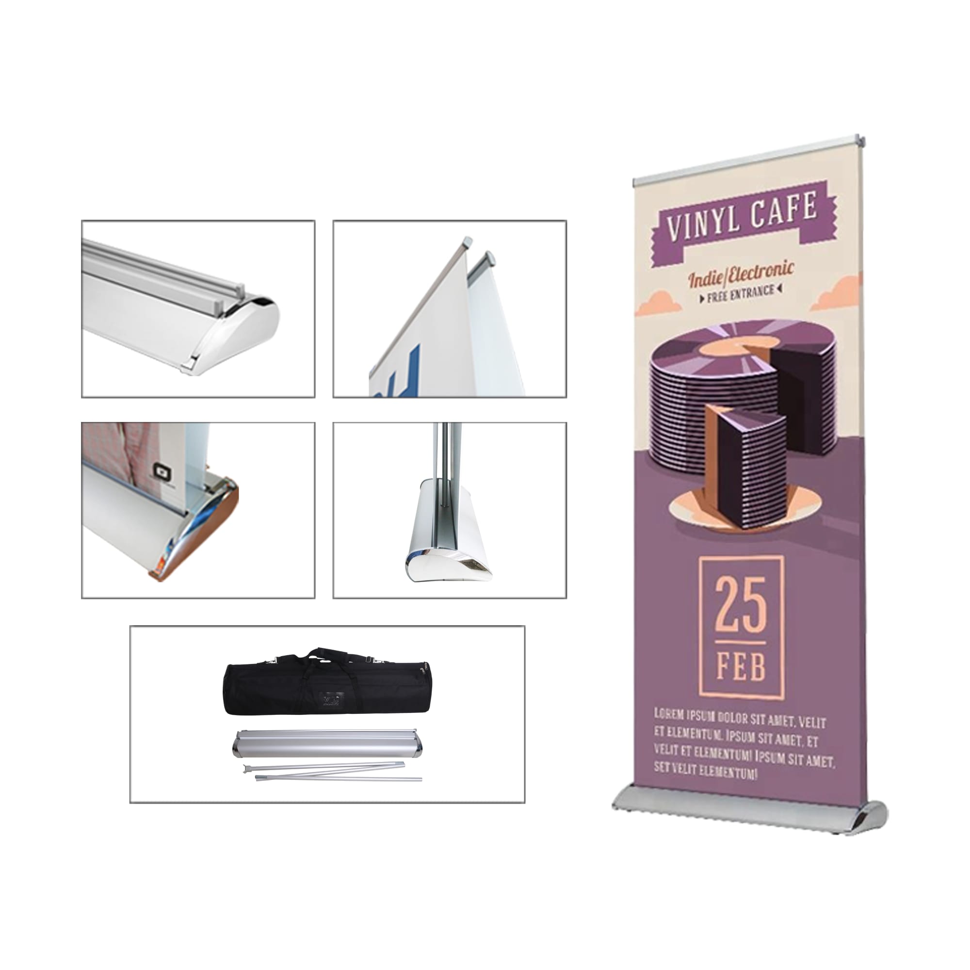 Double Sided Pull Up Banner (85 x 200cm)