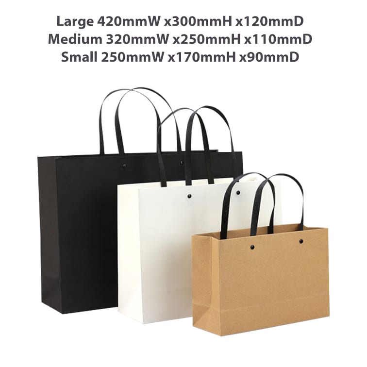 Large Crosswise Paper Bag with Knitted Handle(420 x 300 x 120mm)