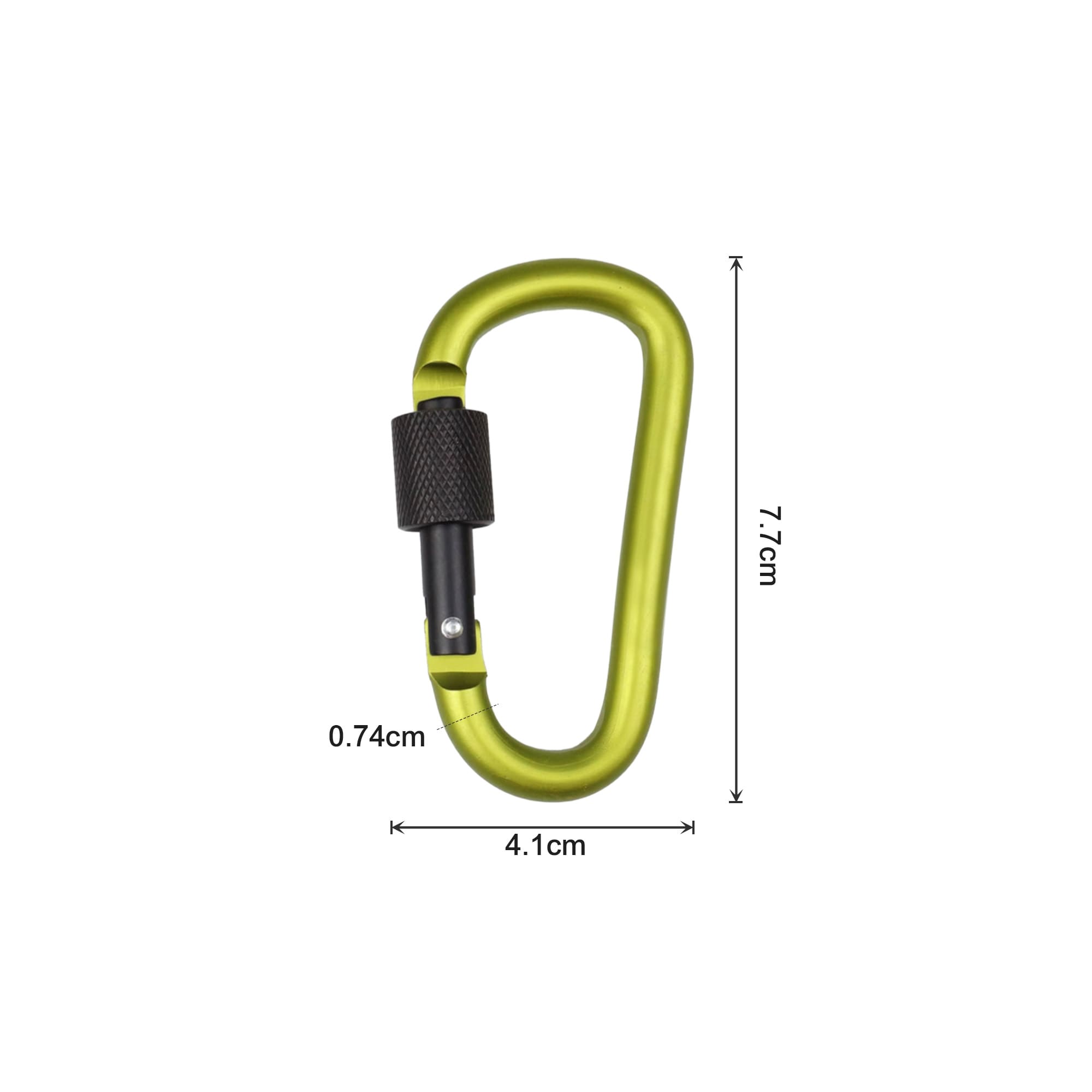 D-Shaped Screw Lock Keychain