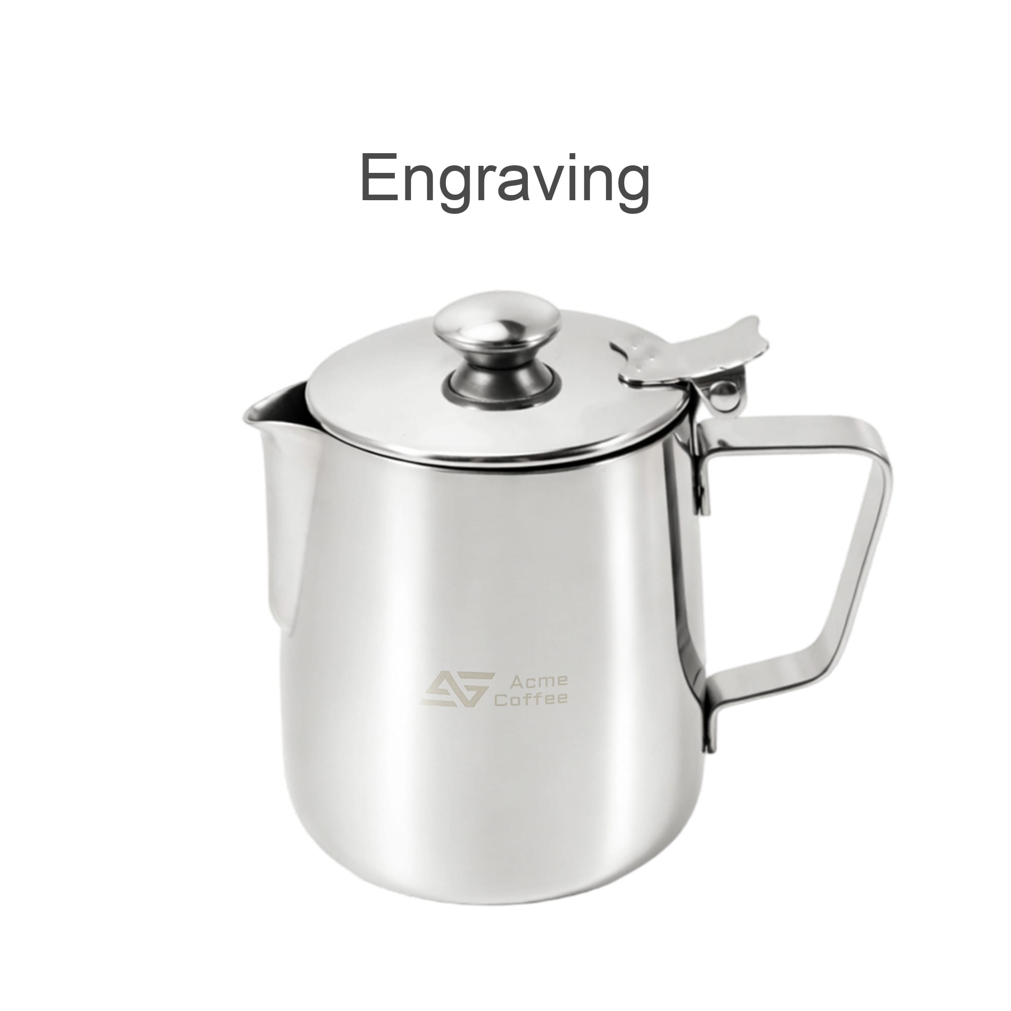 Stainless Steel Milk Frothing Pitcher with Lid