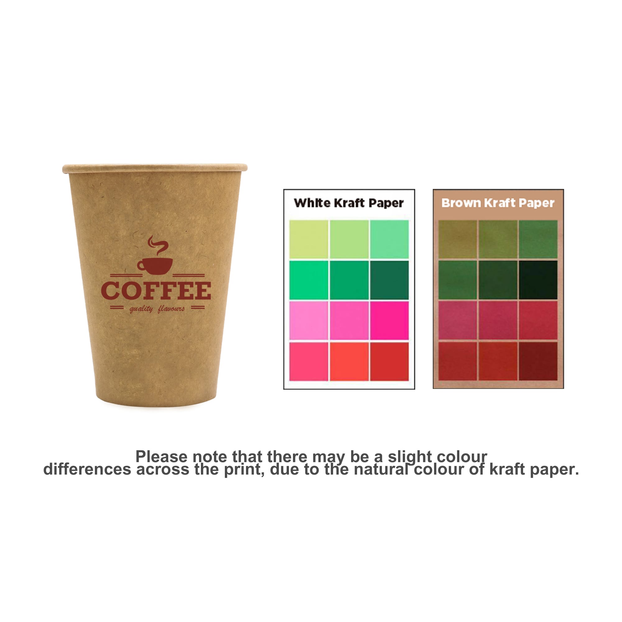 Custom Disposable Single Wall Kraft Paper Cups