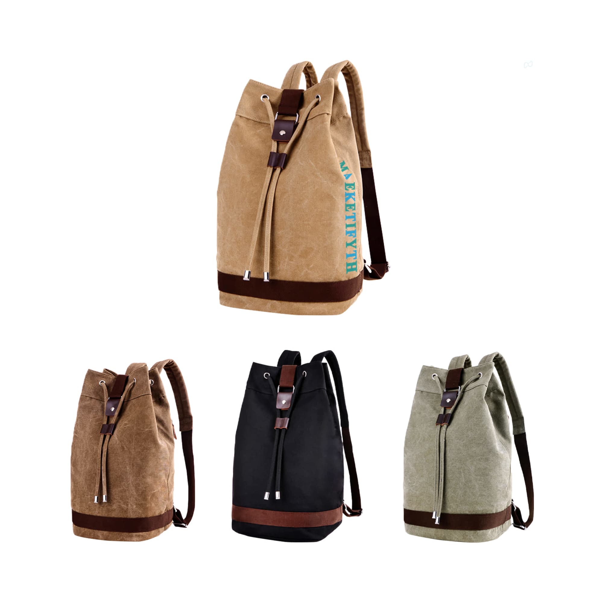 Canvas Bucket Backpack