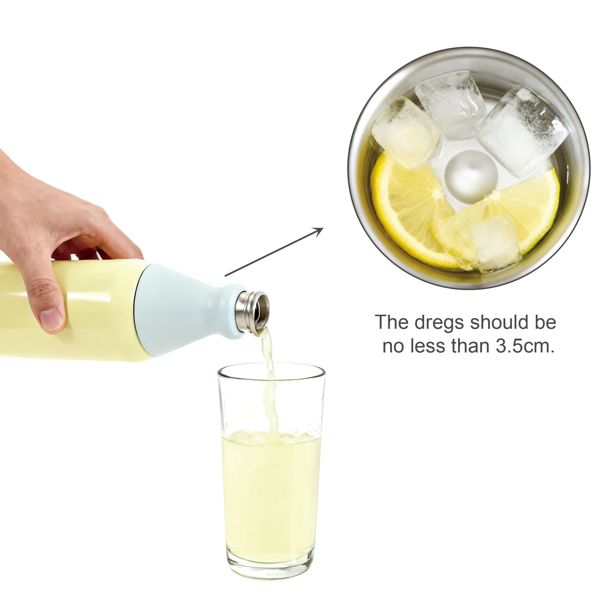 600ML Stainless Steel 2 in 1 Double Wall Slim Bottle